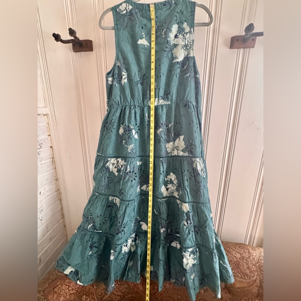 Wonderly Teal Floral Maxi Dress - Picture 3 of 7
